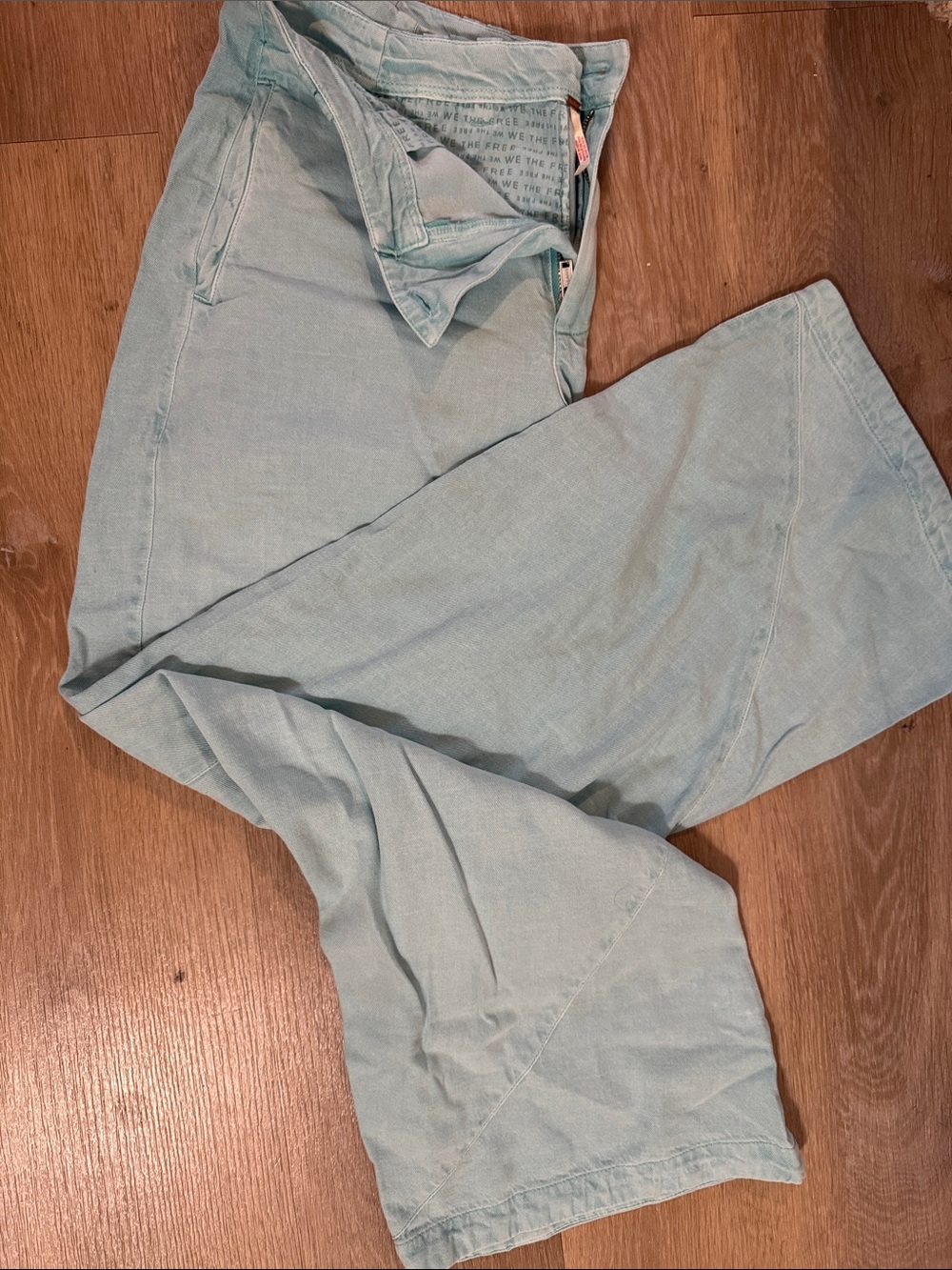 Free people pants Spotlight Washed Barrel Chino Trousers - Picture 7 of 7